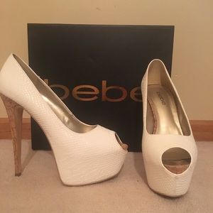 Bebe Katrice peep toe heel